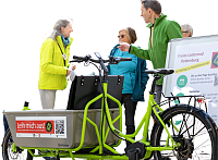 Lastenfahrrad mit 3 Personen 