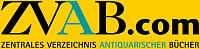 Logo: auf gelbem Hintergrund die Buchstaben ZVAB und die Beschriftung: Zentrales Verzeichnis Antiquarischer Bücher