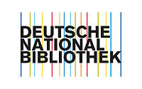 Logo: bunte vertikale Strichte, davor die Beschriftung: Deutsche Nationalbibliothek